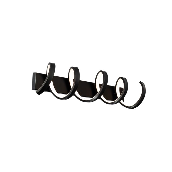 WAC WS-83129-BK Marques 29" Bathroom Vanity & Sconce 3000K - Black Finish Sconce