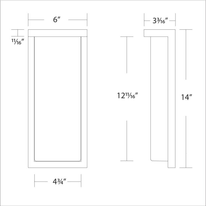 WAC WS-W190114-30-BK Vega Wall Mount 3000K - Black Finish Sconce