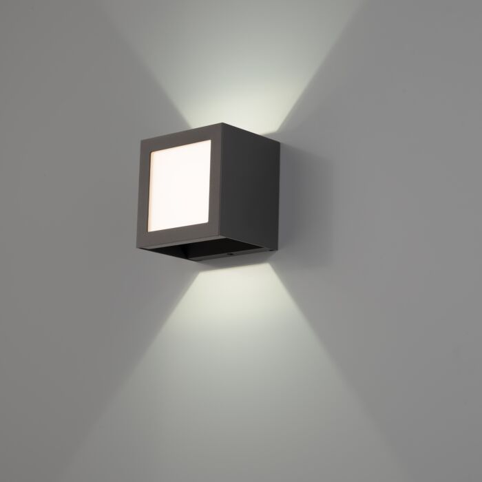 WAC WS-W230505-CS-BK Window Wall Sconce (With Front Panel Light) - Black Finish Sconce