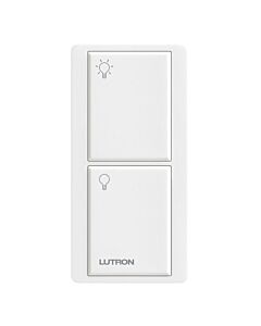 Lutron Pico PJ2‑2B‑GWH‑L01 2 Button Wireless Controller w/ Light Icons - White