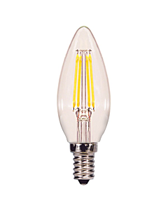 Satco S29866 LED C11 Bulb - 4W CTC/LED/50K/CL/120V *PHASE OUT - 21 UNITS REMAIN*