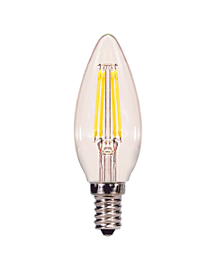 Satco S29890 LED C11 Bulb - 4W CTC/LED/30K/CL/120V 