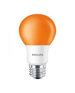 Philips 463232 A19 LED Bulb - 8A19/LED/ORANGE/P/ND 120V 4/1FB *PHASE OUT - 8 UNITS REMAIN*