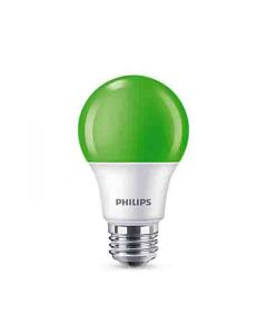 Philips 463281 A19 LED Bulb - 8A19/LED/GREEN/P/ND 120V 4/1FB  120V