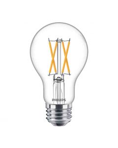 Philips 549493 Dimmable A19 LED Bulb - 8A19/PER/927-922/CL/G/E26/WGX 1FB T20 120V