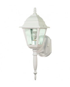 Nuvo 60-540 Briton - 1 Light 18" Wall Lantern with Clear Seeded Glass - White Finish
