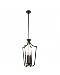 Nuvo 60-5976 Laguna - 4 Light Cage Pendant - Forest Bronze Finish