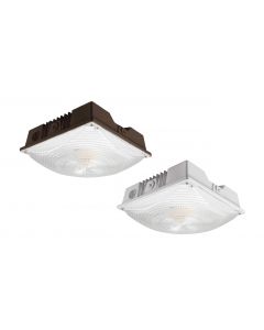 Sylvania 62539- CANOPYS4AS020UNVD8SC2C5WH 8" Square White CCT & Lumen Selectable Canopy, 10/15/20W