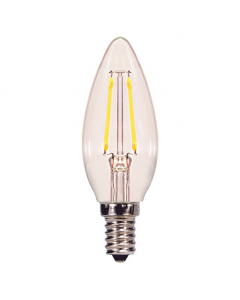 Satco S21262 LED C11 Bulb - 3B11/LED/927/CL/120V/E12