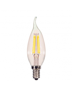 Satco S21298 LED CA11 Bulb - 4W 4CA10/LED/940/CL/120V/E12
