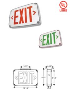 Westgate XT-WP-2RG-EM Wet Location Led Exit Double Face