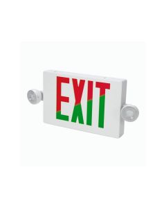 Sure-Lites APC7RG Combo Exit & Emergency Light, Red/Green Select, Nickel Cadmium Battery, White