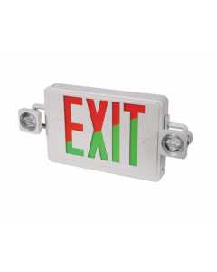 All-Pro APC7RGSQ30 2 Sq. Heads, Unv. Red/Green Combo Emergency/Exit Lighting