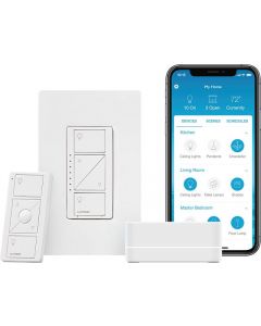 Lutron Caseta P-BDG-PKG1W Dimmer Kit for wall and ceiling lights