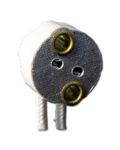Porcelain Halogen Socket - G5.3/GY6.35/G4 - WITH Leads
