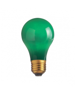 Satco S4986 60W A19 CERAMIC GREEN Incandescent Bulb 130V