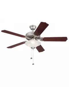 Westgate MFG WFL-105-PC-5B-52-SN-RWSO - 52in Reversible Rosewood & Silver Oak MDF Finish 5-Blade Ceiling Fan and Light