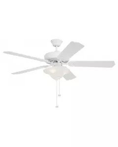 Westgate MFG WFL-105-PC-5B-52-WH-WH - 52in. White Finish MDF 5-Blade Ceiling Fan & Light