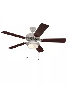 Westgate MFG WFL-107-PC-5B-52-BN-RWSO - 52in Reversible Rosewood & Silver Oak MDF Finish 5-Blade Ceiling Fan & Light