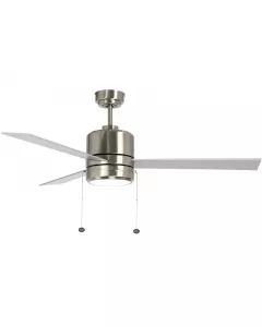 Westgate MFG WFL-115-PC-3B-52-MCT-BN-RWS - 52in Rev Rosewood & Silver Finish 3-Blade Ceiling Fan & Light, 20W, 3000K/4000K/5000K