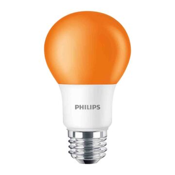 Philips 580431 A19 LED Bulb - 8A19/LED/ORANGE/P/ND 120V 4/1FB - *DISCONTINUED*