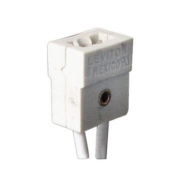 Wedge Base Lamp Holder Socket with Leads - *DISCONTINUED*