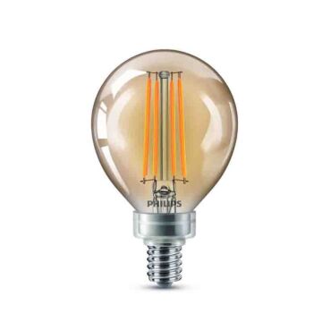 Philips 537597 Dimmable G16.5 LED Bulb - 4.5G16.5/VIN/820/E12/CL/GL/DIM 