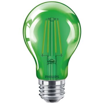 Philips 538249 A19 LED Bulb - 4A19/LED/GREEN/G/E26/ND 6/1BC 120V
