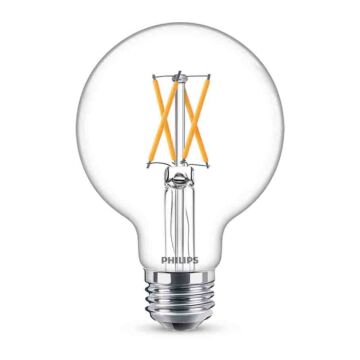 Philips 549519 Dimmable G25 LED Bulb - 5.5G25/PER/927-922/CL/G/E26/WGX1FB T20 - *DISCONTINUED*
