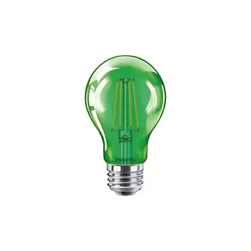 Philips 568873 4A19/PER/GREEN/G/E26/ND 4/1PF A19 bulb