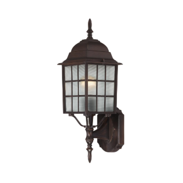 Nuvo 60-4902 Adams - 1 Light 18" Wall Lantern with Frosted Glass - Rustic Bronze Finish