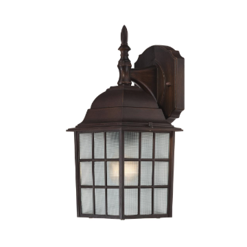 Nuvo 60-4905 Adams - 1 Light 14" Wall Lantern with Frosted Glass - Rustic Bronze Finish