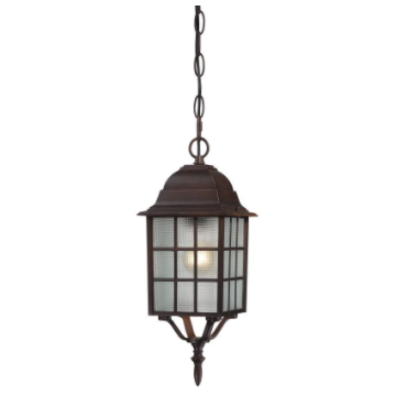 Nuvo 60-4912 Adams - 1 Light 16" Hanging Lantern with Frosted Glass - Rustic Bronze Finish