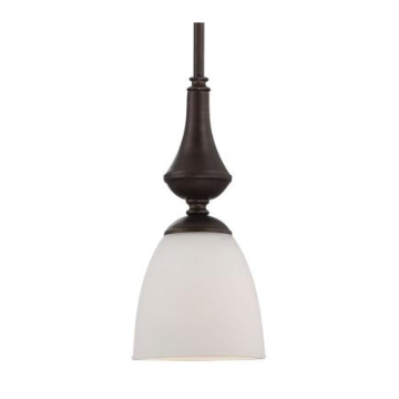 Nuvo 60-5137 Patton - 1 Light Mini Pendant with Frosted Glass - Prairie Bronze Finish 