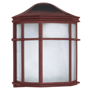Nuvo 60-538 1 Light - 10" Cage Lantern with Linen Acrylic Lens - Old Bronze Finish
