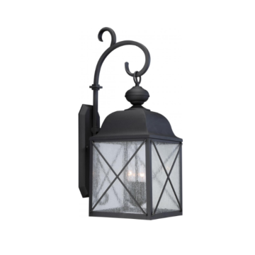 Nuvo 60-5623 Wingate - 3 Light - 30'' Wall Lantern with Clear Seed Glass - Textured Black Finish