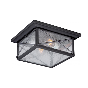 Nuvo 60-5626 Wingate - 2 Light - Flush with Clear Seed Glass - Textured Black Finish

