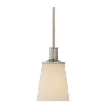 Nuvo 60-5828 Laguna - 1 Light Mini Pendant with Whte Glass - Brushed Nickel Finish 