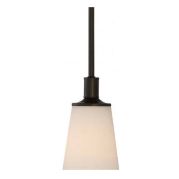 Nuvo 60-5928 Laguna - 1 Light Mini Pendant with White Glass - Aged Bronze Finish 