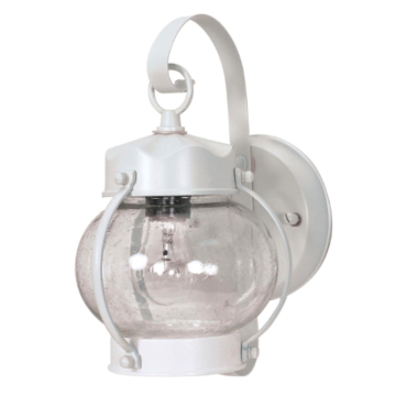 Nuvo 60-630 1 Light 11" - Onion Lantern with Clear Seeded Glass - White Finish