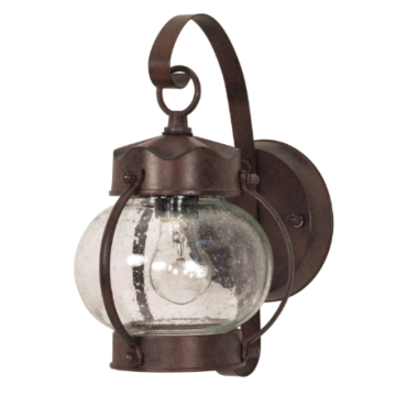 Nuvo 60-631 1 Light 11" - Onion Lantern with Clear Seeded Glass - Old Bronze Finish