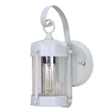 Nuvo 60-633 1 Light 11" - Piper Lantern with Clear Seeded Glass - White Finish
