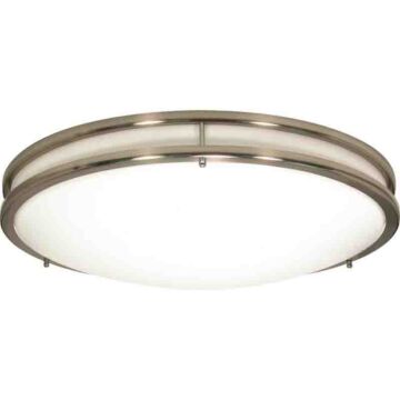 Nuvo 62-1635 Glamour LED 10 inch; Flush Mount Fixture; Brushed Nickel Finish; CCT Selectable 3K/4K/5K
