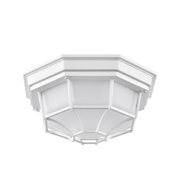 Nuvo 62-1399 LED Spider Cage Fixture; White Finish with Frosted Glass