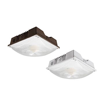 Sylvania 62539- CANOPYS4AS020UNVD8SC2C5WH 8" Square White CCT & Lumen Selectable Canopy, 10/15/20W