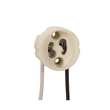 Round Halogen Socket GU10 with Side Leads