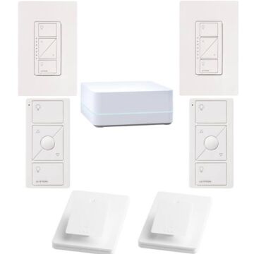 Lutron Caseta P-BDG-PKG2W Dimmer Kit for wall & ceiling lights