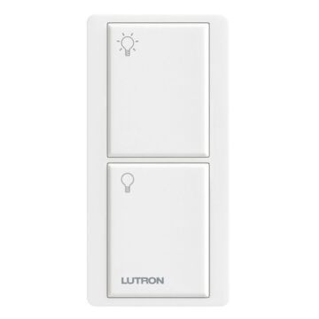 Lutron Pico PJ2‑2B‑GWH‑L01 2 Button Wireless Controller w/ Light Icons - White