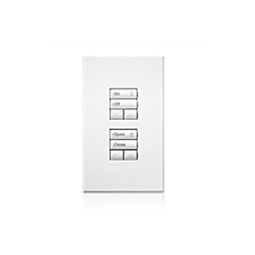 Lutron QSWS2-5BRLI-WH Grafik Eye Wall Station with 5 Button Raise/Lower
