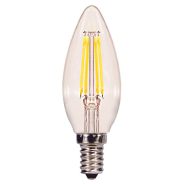 Satco S21268 LED C11 Bulb - 4B11/LED/950/CL/120V/E12